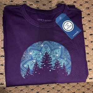 Womens Large Life is Good Long Sleeve T shirt NWT